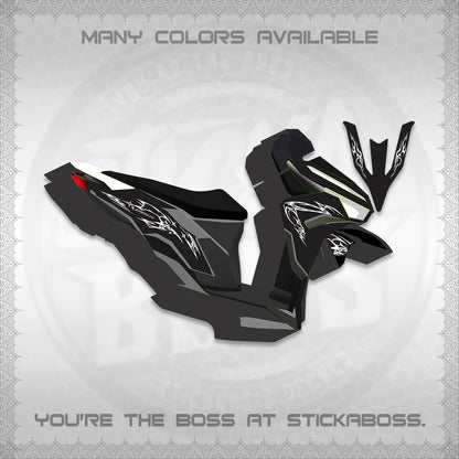 CLICK 125 V3 VARIO DECALS (2026 TRIBAL LIGHTNING DESIGN) STICKER KITS BY STICKABOSS