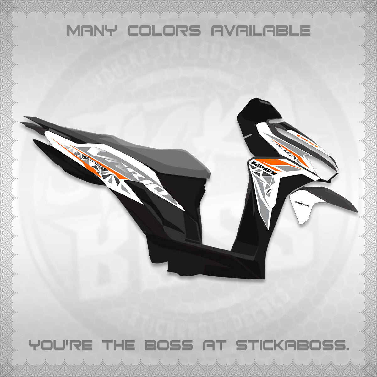 CLICK 125 V2 VARIO FOR WHITE DECALS (2018–2022 STYLE DESIGN) STICKER DECALS BY STICKABOSS