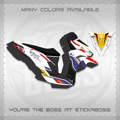 CLICK 125 V3 FULL DECALS (WB102 ROBO DESIGN) STICKER KITS BY STICKABOSS