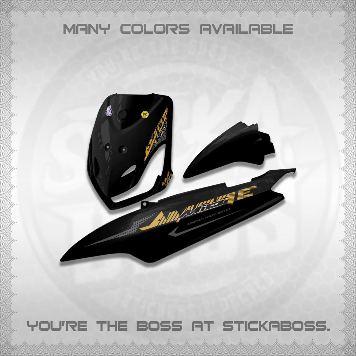 MIO SPORTY/SMILE  DECALS (2026 NEW AMORE DESIGN)STICKER DECALS By STICKABOSS