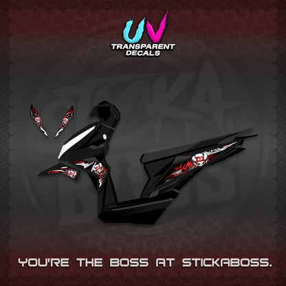BEAT FI V2 UV TRANSPARENT DECALS (2026 NEW RCB 2.0 DESIGN) STICKER KITS BY STICKABOSS