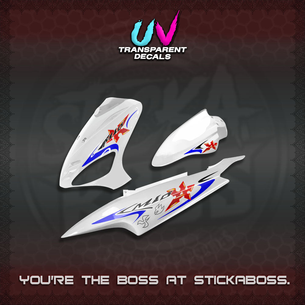 MIO SPORTY UV TRANSPARENT DECALS (2003-2005 LAMA KARBU MOTIF)STICKER DECALS By STICKABOSS