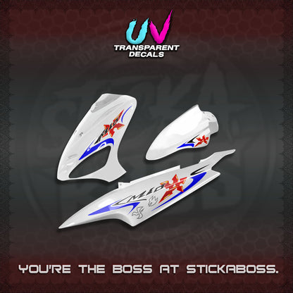 MIO SPORTY UV TRANSPARENT DECALS (2003-2005 LAMA KARBU MOTIF)STICKER DECALS By STICKABOSS