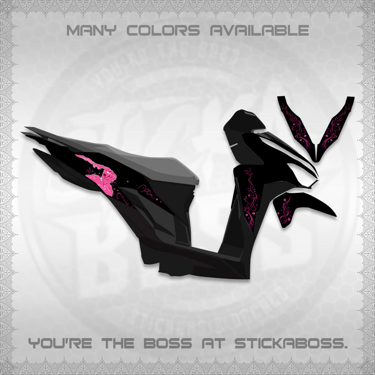 CLICK V2 DECALS (2026 2F2F SWIRL DESIGN) STICKER KITS BY STICKABOSS