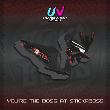 【PREMIUM UV PRINT】TRANSPARENT CLICK V3   DECALS (ANYA MOTIF DESIGN)STICKER DECALS By STICKABOSS
