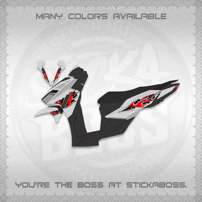CLICK 125 V4 VARIO DECALS (2026 MOTIF FLAME 1 TONE)STICKER DECALS By STICKABOSS