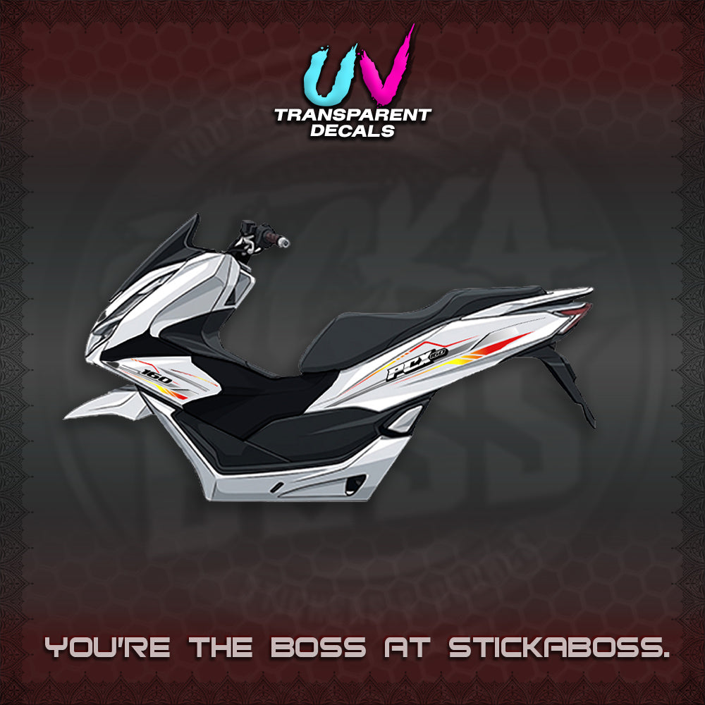 PCX 155 160 UV TRANSPARENT INDO DECALS (P007 NEW DESIGN)STICKER DECALS By STICKABOSS
