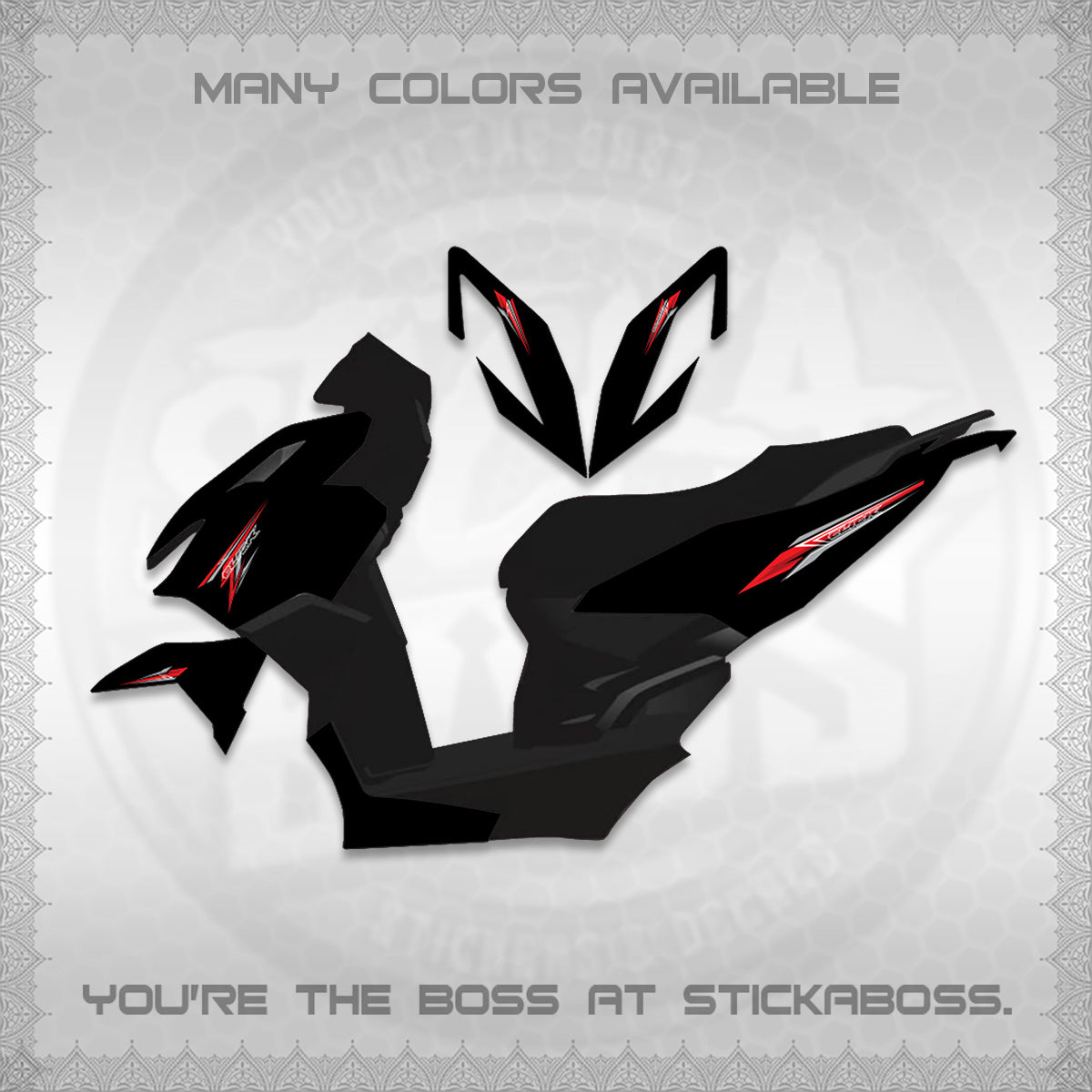 CLICK 160 DECALS(2026 SHARP 00-A1 DESIGN)STICKER DECALS By STICKABOSS