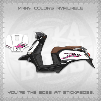 GIORNO 125 DECALS (2026 NEW TRIBAL FIRE NTN) STICKER DECALS BY STICKABOSS