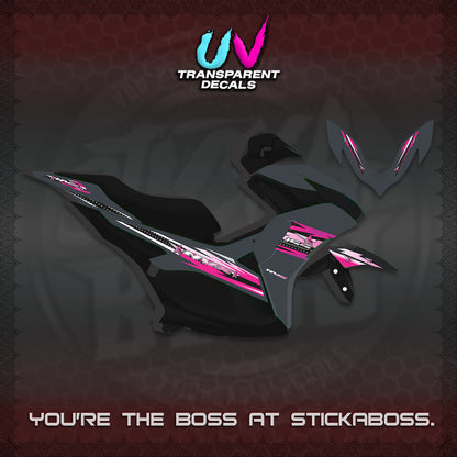 AEROX V2 UV TRANSPARENT DECALS (2026 INDO STAR 001) STICKER KITS BY STICKABOSS