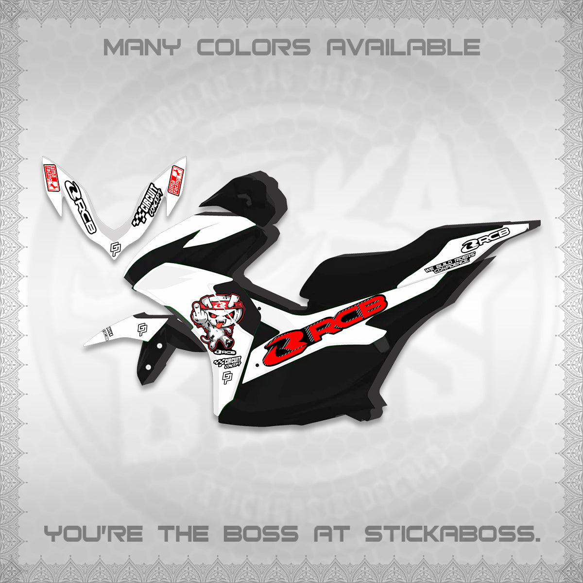 AEROX V2 DECALS (2026 RACE ZOMBIE DESIGN) STICKER DECALS By STICKABOSS
