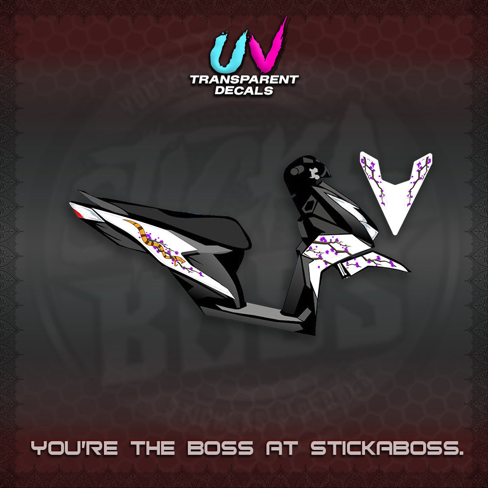 BEAT V3 UV TRANSPARENT DECAL (DELUXE KAZE DESIGN)STICKER DECALS By STICKABOSS