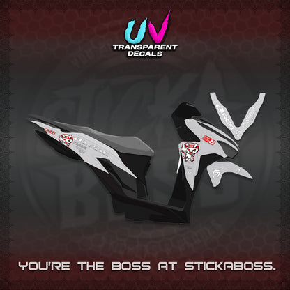 CLICK V2 UV TRANSPARENT DECALS (2026 RACE ZOMBIE DESIGN)STICKER DECALS By STICKABOSS