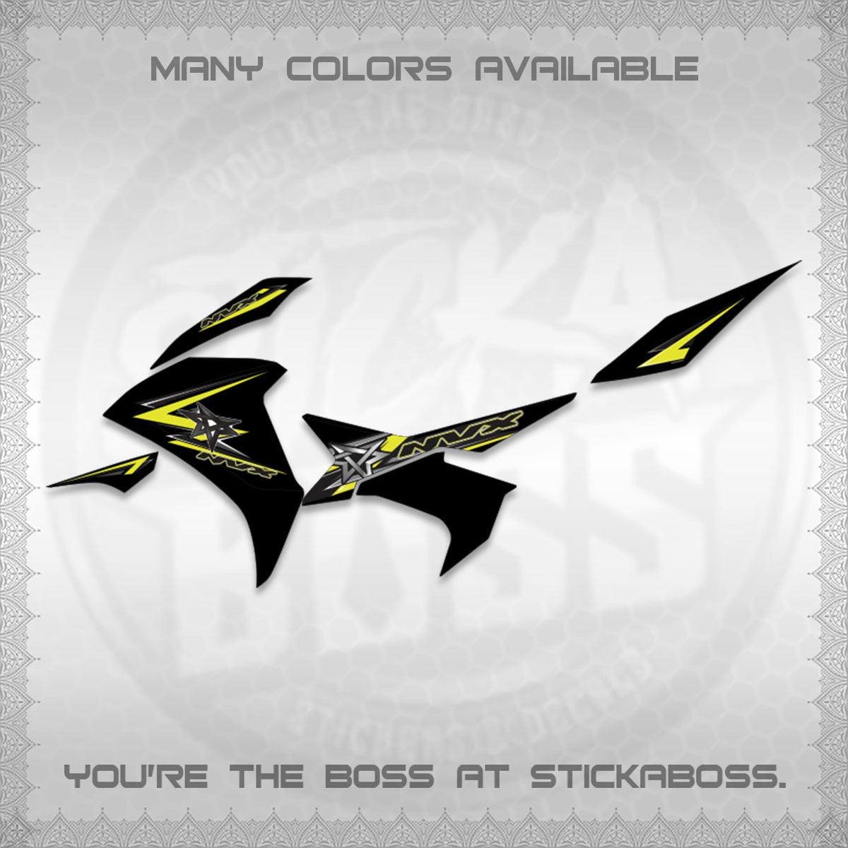 AEROX V3 INDO DECALS (ALPHA TURBO 0002)STICKER DECALS By STICKABOSS