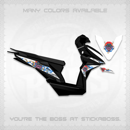 BEAT FI V2 INDO FOR WHITE DECALS (2026 NEW SAMURAI MOTIF) STICKER KITS BY STICKABOSS