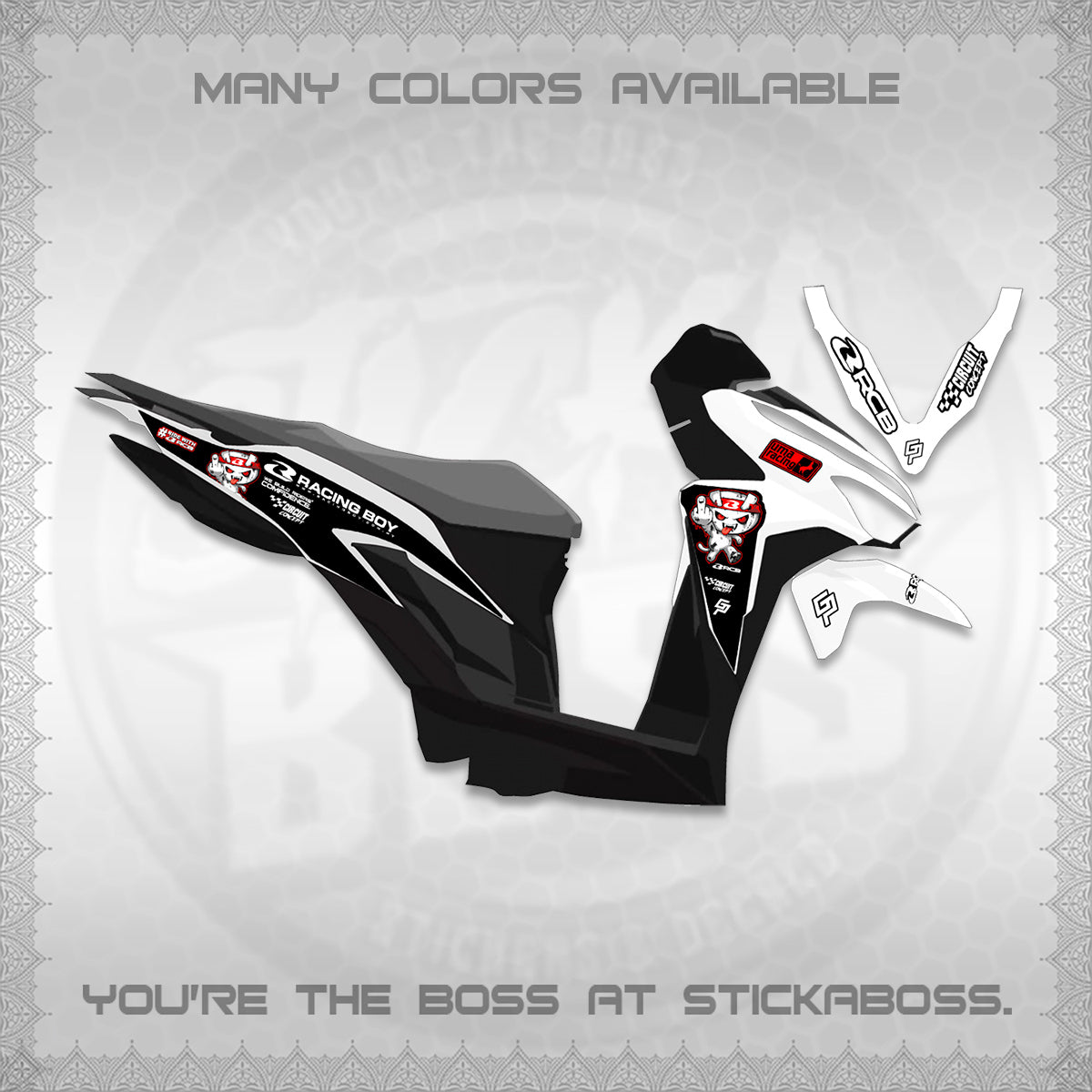 CLICK V2 DECALS (2026 RACE ZOMBIE DESIGN)STICKER DECALS By STICKABOSS
