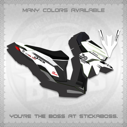 CLICK 125 V3 FOR WHITE DECALS (2026 30TH ANNIVERSARY RACING DESIGN)STICKER DECALS By STICKABOSS
