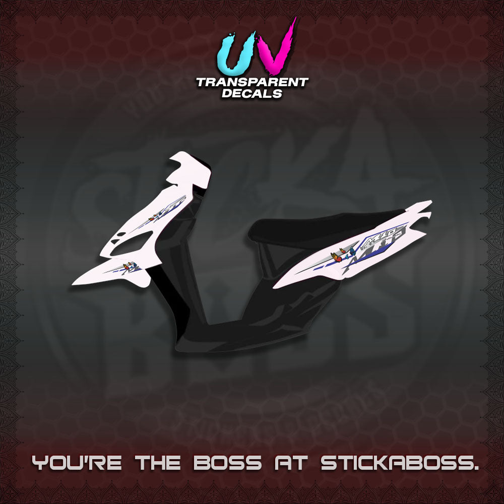 【PREMIUM UV PRINT】TRANSPARENT  MIO SPORTY/SMILE DECALS (BUTERFLY V6 DESIGN)By STICKABOSS