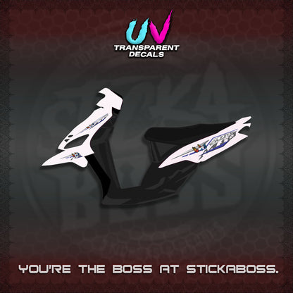 【PREMIUM UV PRINT】TRANSPARENT  MIO SPORTY/SMILE DECALS (BUTERFLY V6 DESIGN)By STICKABOSS