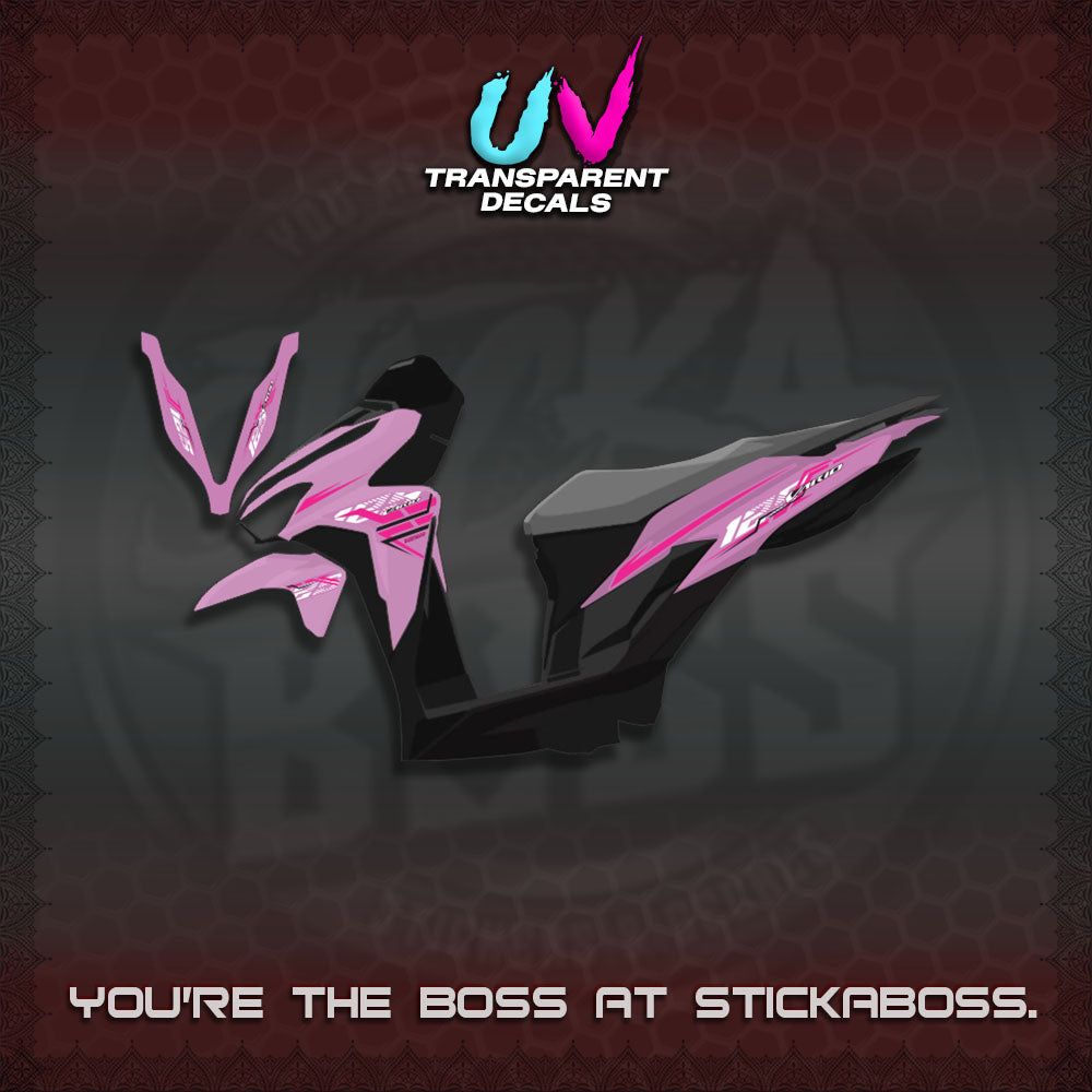 CLICK V2 VARIO UV TRANSPARENT DECALS (2026 SHARP LINES 01)STICKER DECALS By STICKABOSS