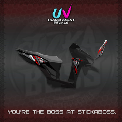CLICK 150 V2 VARIO UV TRANSPARENT DECALS (2022 SPECIAL SPLASH DESIGN) STICKER KITS BY STICKABOSS