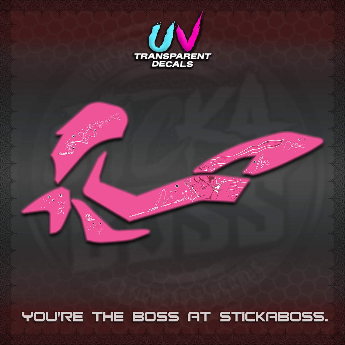 NMAX V2 UV TRANSPARENT DECALS (2026 2F2F DESIGN)STICKER DECALS By STICKABOSS
