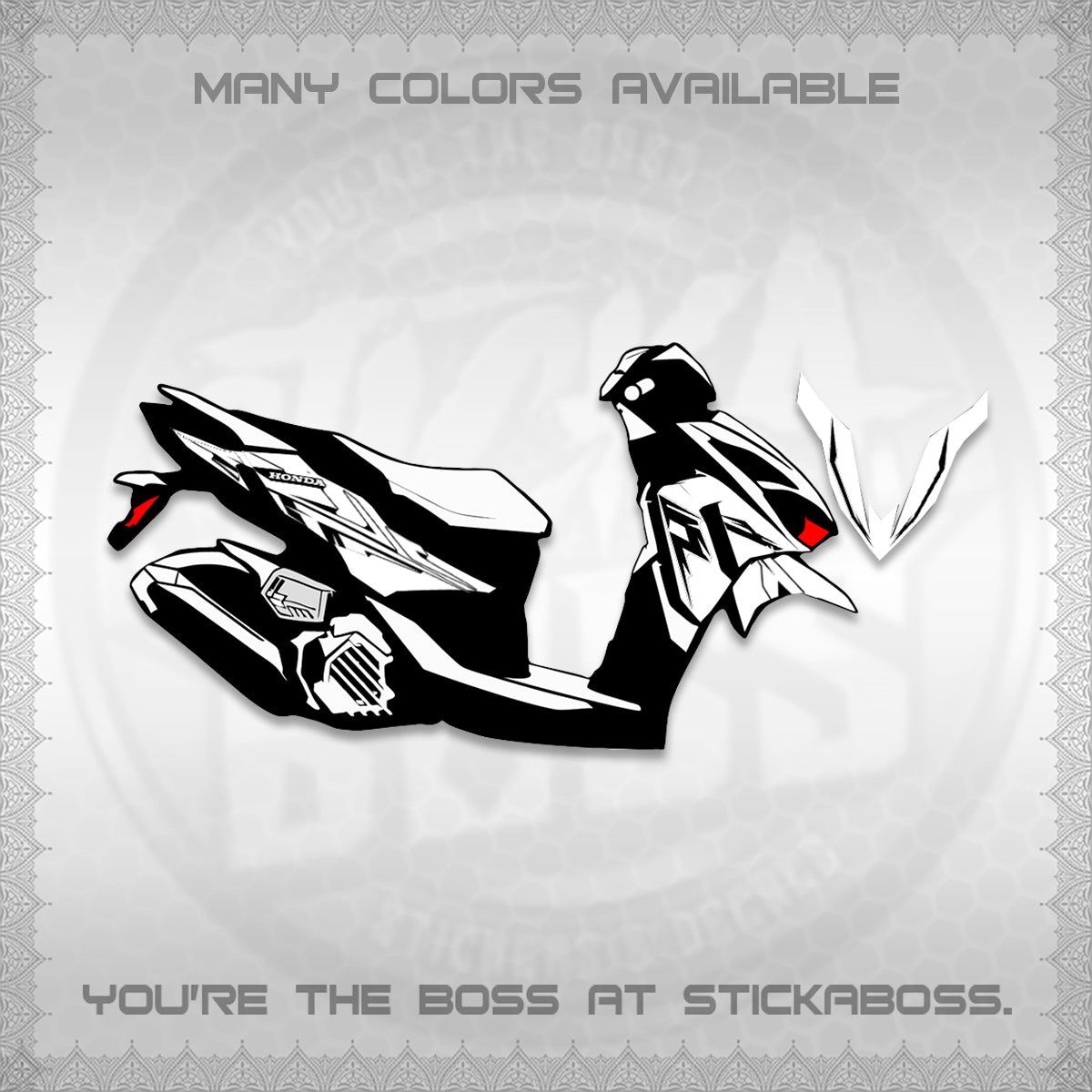 CLICK 125 V4 DECALS (2026 MINIMAL 001 DESIGN) STICKER DECALS By STICKABOSS