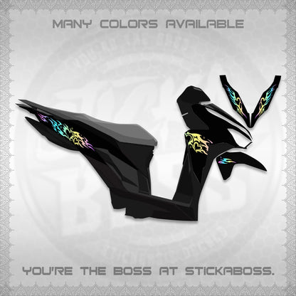 CLICK 125 V2 DECALS (2026 STRIPING HEART DESIGN) STICKER KITS BY STICKABOSS