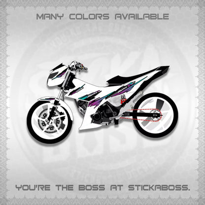 RAIDER 150 FI SATRIA DECALS (MINIMALIST 0016 DESIGN)STICKER DECALS By STICKABOSS