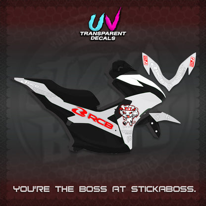 AEROX V2 UV TRANSPARENT DECALS (2026 RACE ZOMBIE DESIGN)STICKER DECALS By STICKABOSS