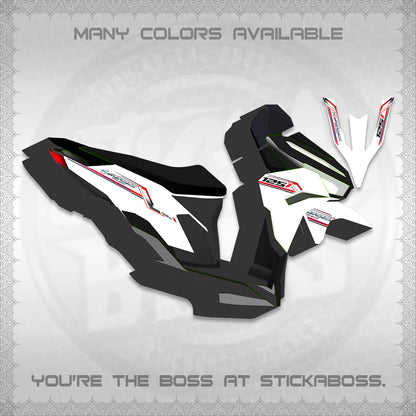 CLICK V3 VARIO STRIPING FOR WHITE DECALS (2026 SPORTS RACE DESIGN) STICKER KITS BY STICKABOSS
