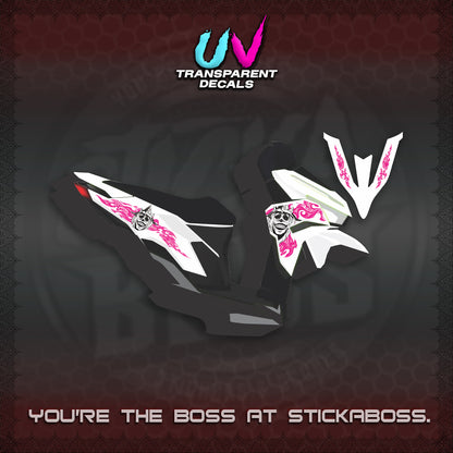 CLICK V3 UV TRANSPARENT DECALS (SOLO STATUE OF GOD DESIGN)STICKER DECALS By STICKABOSS