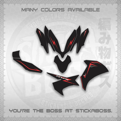 AEROX V3 NVX MALAY DECALS (HIBISCUS MOTIF) STICKER DECALS By STICKABOSS