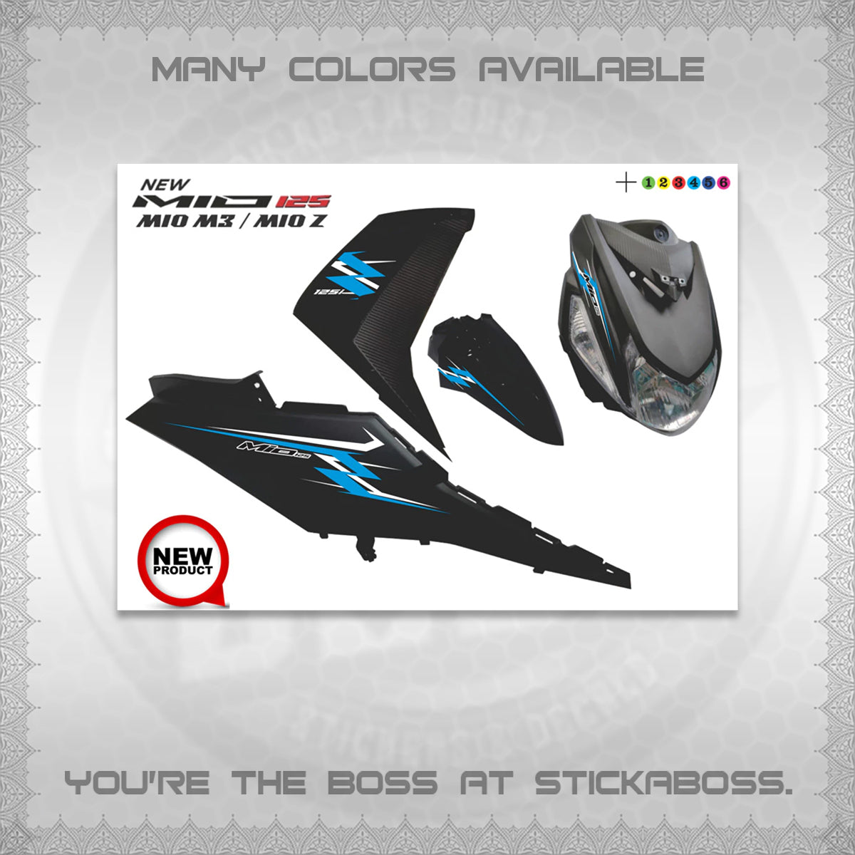 MIO I 125 M3 INDO DECALS (A25 VARIASI) STICKER DECALS By STICKABOSS