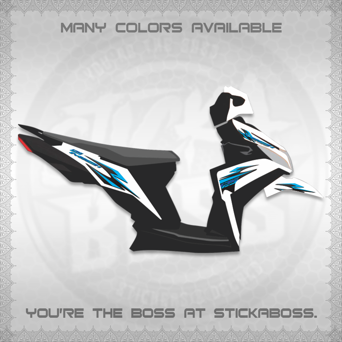 MIO I 125 M3 INDO-MALAY FOR WHITE (SHARP CODE AM3) STICKER DECALS By STICKABOSS (Copy)