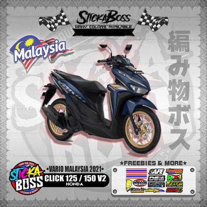 CLICK 125 / 150 V2 MALAYSIAN DECALS ( VARIO MALAYSIA 2021 )【WITH FREEBIES】