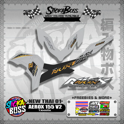 AEROX 155 V2 DECALS ( NEW THAI 01 )【WITH FREEBIES】