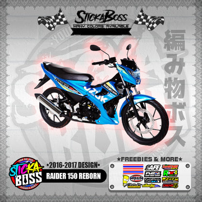 RAIDER 150 REBORN CARB STOCK DECALS ( 2016-2017 DESIGN )【WITH FREEBIES】
