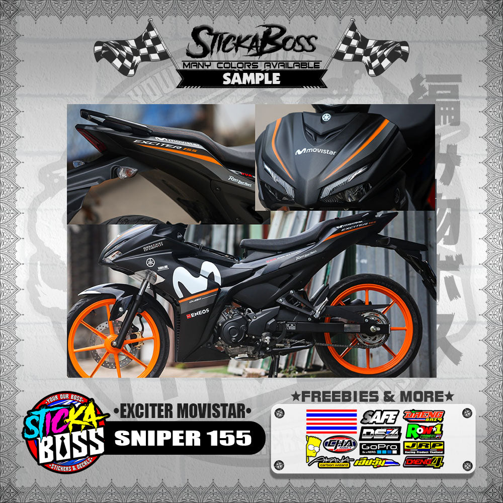 SNIPER 155 DECALS ( EXCITER MOVISTAR )【WITH FREEBIES】