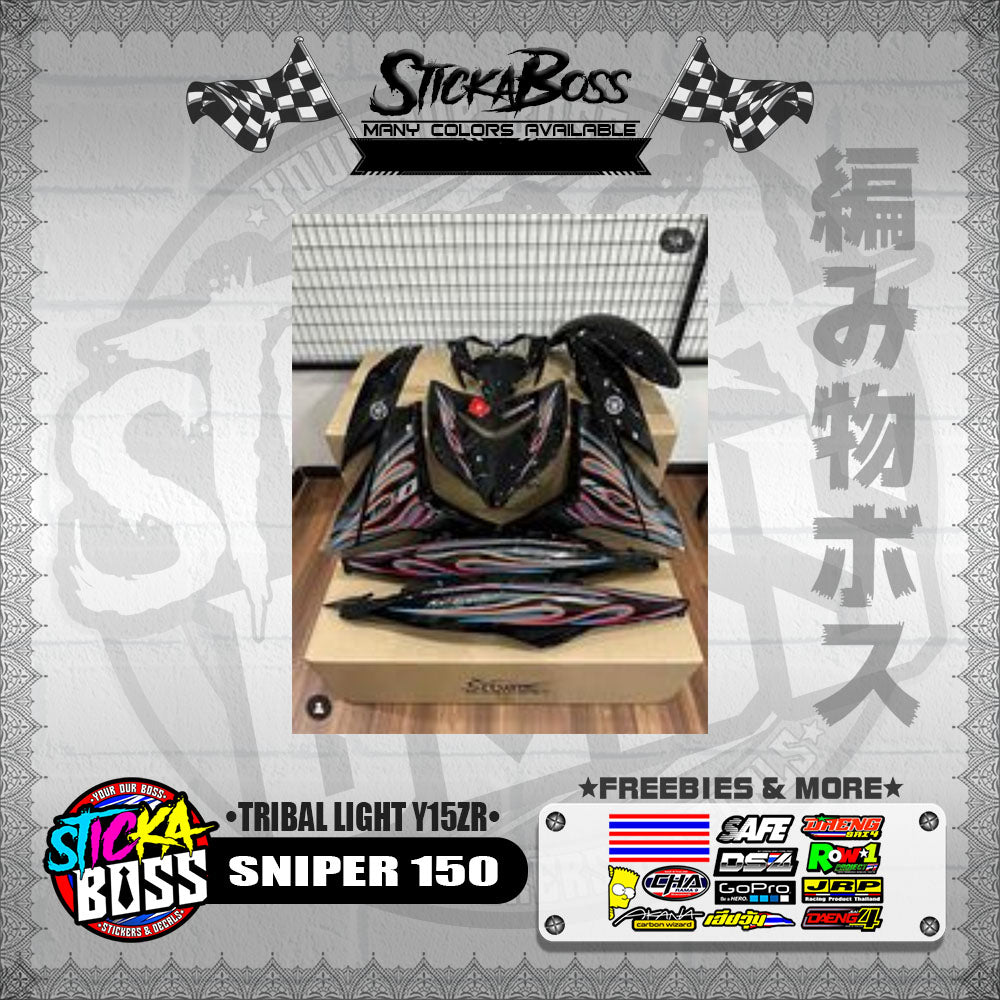 SNIPER 150 DECALS ( TRIBAL LIGHT Y15ZR )[ PREMIUM GLOSSY LAMINATED ]【WITH FREEBIES】
