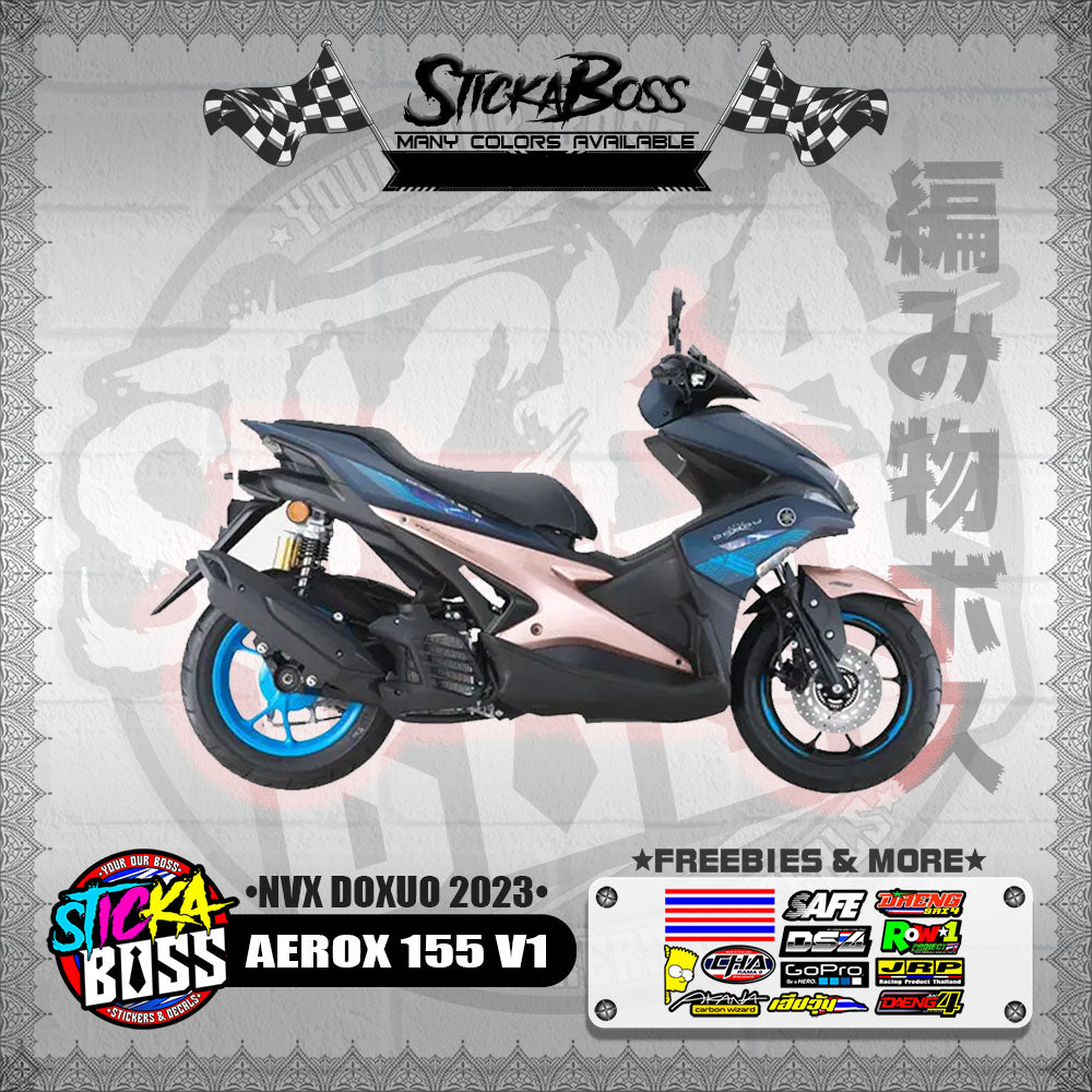 AEROX 155 V1 DECALS ( NVX DOXUO 2023 )【WITH FREEBIES】