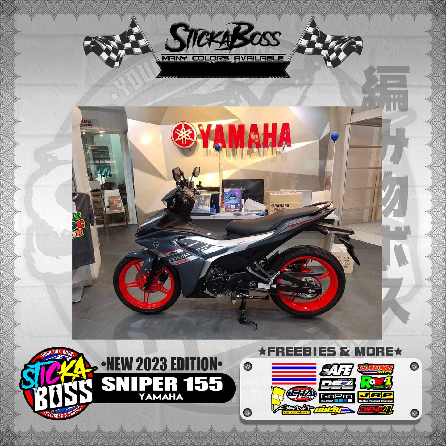 SNIPER 155 DECALS ( NEW 2023 EDITION )【WITH FREEBIES】
