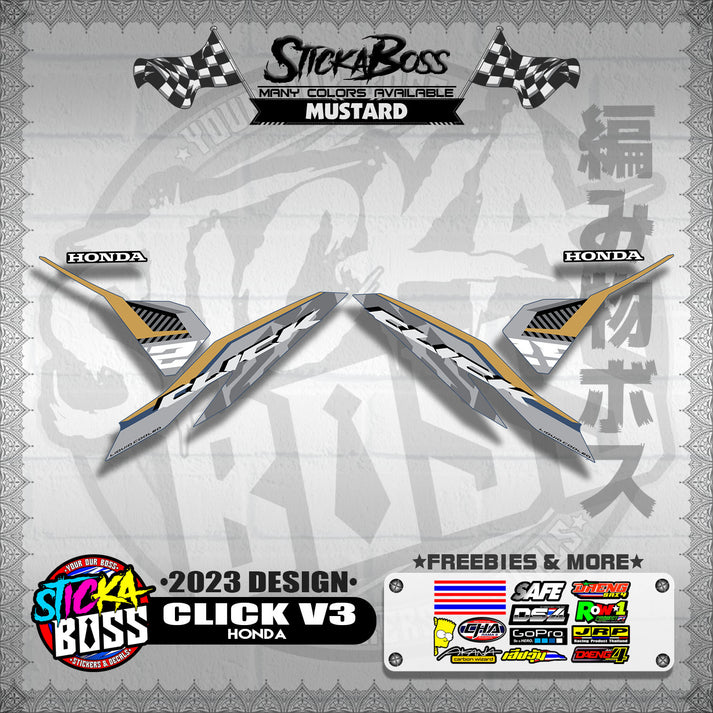 CLICK V3 DECALS ( 2023 DESIGN )【WITH FREEBIES】 – StickaBoss