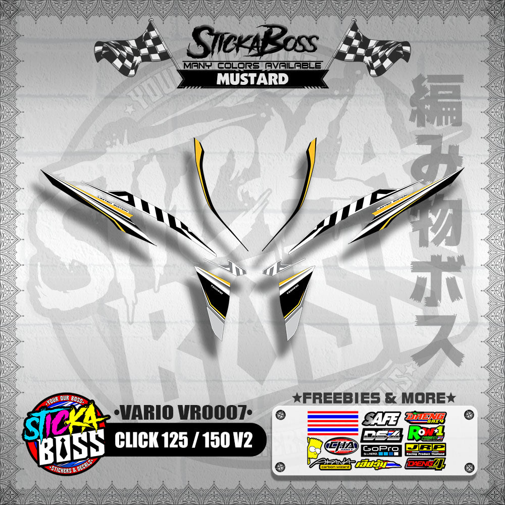 CLICK 125 / 150 V2 DECALS ( VARIO VR0007 )【WITH FREEBIES】