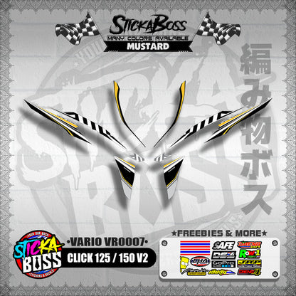 CLICK 125 / 150 V2 DECALS ( VARIO VR0007 )【WITH FREEBIES】