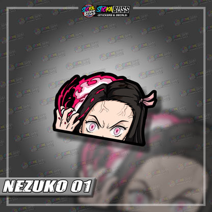 DEMON SLAYER PART 1 | ANIME PEEKER STICKER【VINYL PRINTED】( LAMINATED / WATERPROOF )