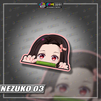 DEMON SLAYER PART 1 | ANIME PEEKER STICKER【VINYL PRINTED】( LAMINATED / WATERPROOF )