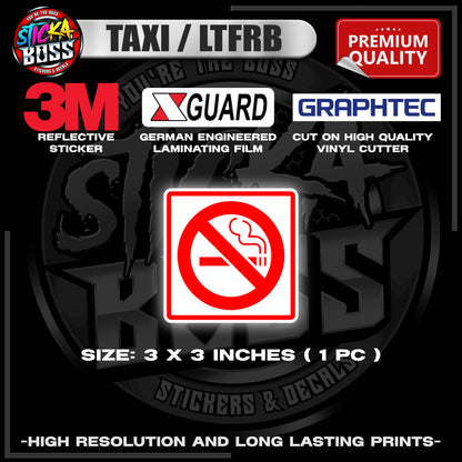TAXI / LTFRB | 3M REFLECTIVE STICKER | PREMIUM LAMINATED【PREMIUM QUALITY】