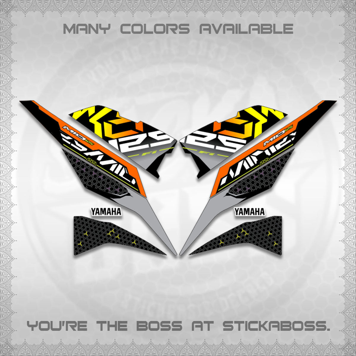 MIO I 125 M3 INDO-MALAY DECALS (DI ACARA DESIGN)STICKER DECALS By STICKABOSS