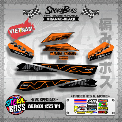 AEROX 155 V1 VIETNAM DECALS ( NVX SPECIALS )【WITH FREEBIES】